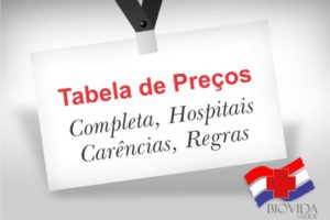 Tabela completa da Bio Vida Saúde